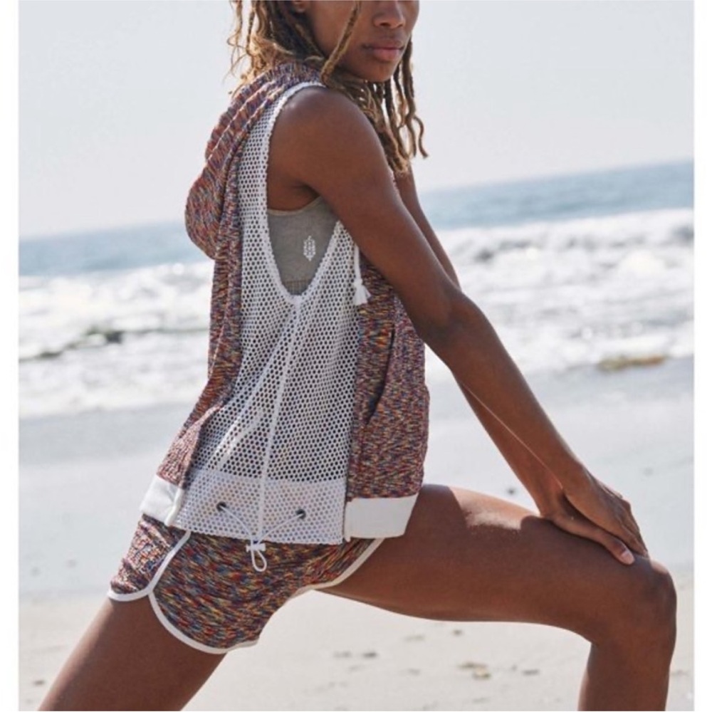 Free People Movement Vest Hoodie Mesh Sides
